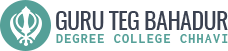 Guru Teg Bahadur Degree College Chhavi Logo